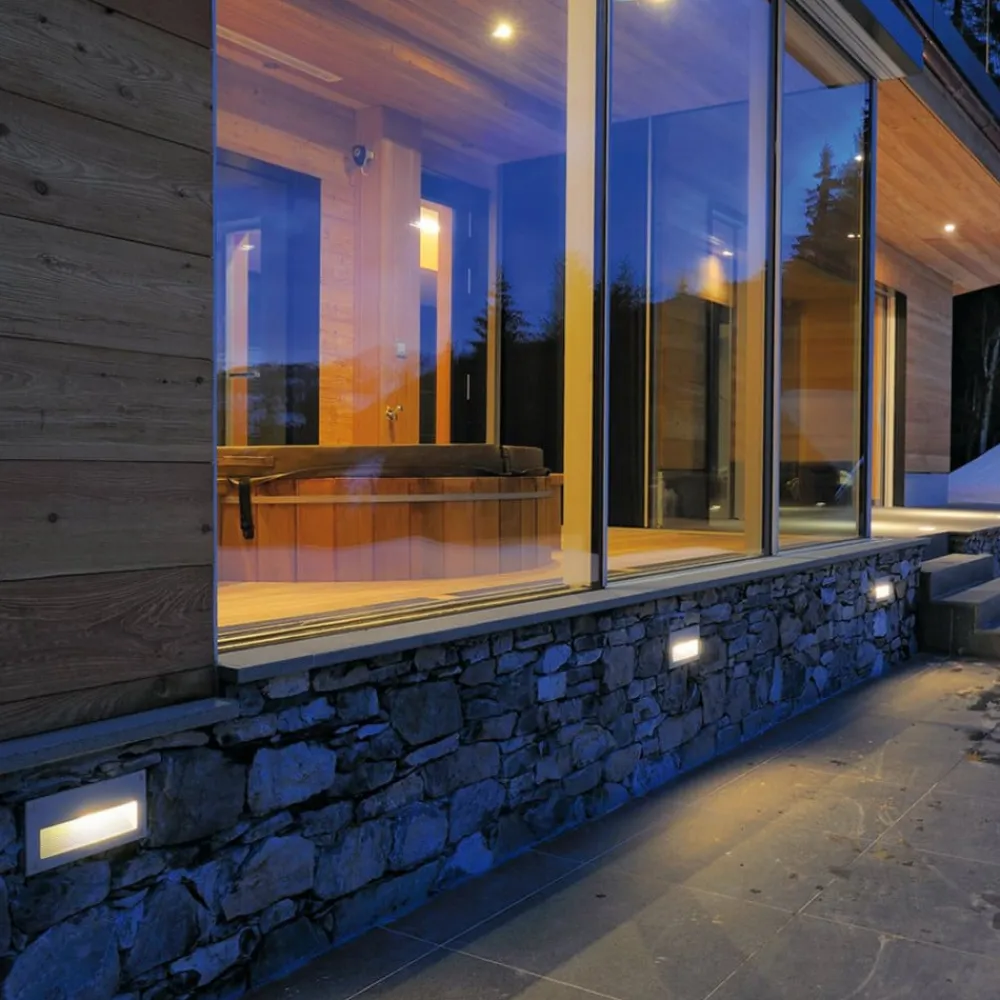 Væglamper ^ SLV Brick LED downunder indbygget væglampe 3.000K