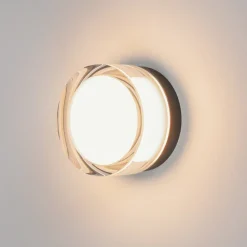 SLV Væg- Og Spejllamper > Cyft LED-væglampe, sort, aluminium, Ø 13,2 cm, CCT