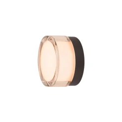 SLV Væg- Og Spejllamper > Cyft LED-væglampe, sort, aluminium, Ø 13,2 cm, CCT
