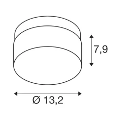SLV Væg- Og Spejllamper > Cyft LED-væglampe, sort, aluminium, Ø 13,2 cm, CCT