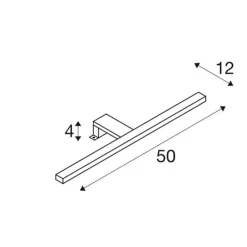 SLV Væg- Og Spejllamper > Dorisa LED-klemme væglampe bredde 50 cm krom