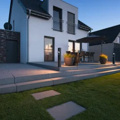 Gadebelysning ^ SLV Eskina Frame 75 LED-vejlampe, antracit, aluminium, IP65, CCT