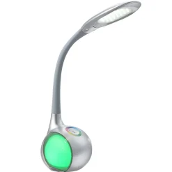Bordlamper ^ Globo Sølvfarvet LED-bordlampe Paula