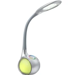 Bordlamper ^ Globo Sølvfarvet LED-bordlampe Paula
