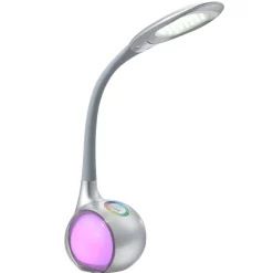 Bordlamper ^ Globo Sølvfarvet LED-bordlampe Paula