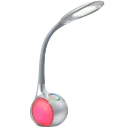 Bordlamper ^ Globo Sølvfarvet LED-bordlampe Paula