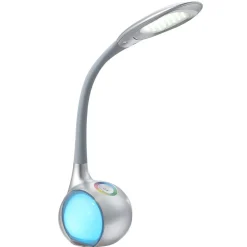 Bordlamper ^ Globo Sølvfarvet LED-bordlampe Paula