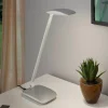 EGLO Bordlamper > Sølvfarvet LED-skrivebordslampe Cajero m. dæmper