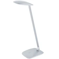 EGLO Bordlamper > Sølvfarvet LED-skrivebordslampe Cajero m. dæmper