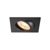 SLV Loftlamper|Spotlights > Forsænket loftlampe New Tria, sort, aluminium, længde 8,2 cm