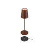 Dekorationsbelysning|Bordlamper ^ SLV genopladelig LED-lampe Vinolina Two, rustfarvet, aluminium, Ø 11 cm