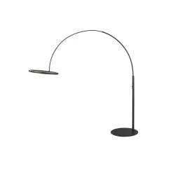 Gulvlamper ^ SLV LED-gulvlampe One Bow FL, sort, stål, højde 232 cm