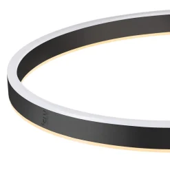 Gulvlamper ^ SLV LED-gulvlampe One Bow FL, sort, stål, højde 232 cm