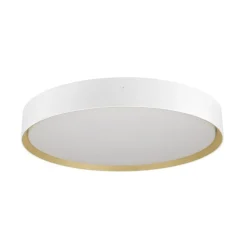Loftlamper|Loftlamper ^ SLV LED-loftlampe Decona, Ø 42 cm, hvid/guldfarvet, metal