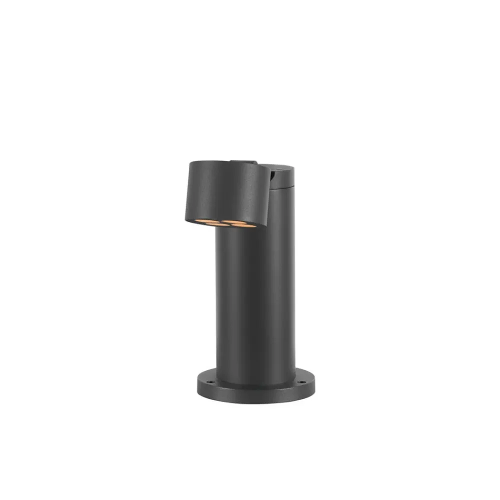 Sokkellamper ^ SLV LED-sokkellampe R-Cube 35, antracit, aluminium, højde 35 cm
