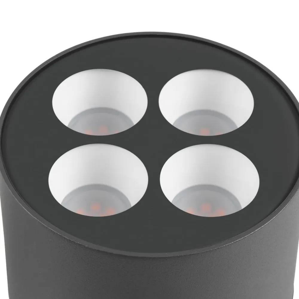 Sokkellamper ^ SLV LED-sokkellampe R-Cube 35, antracit, aluminium, højde 35 cm