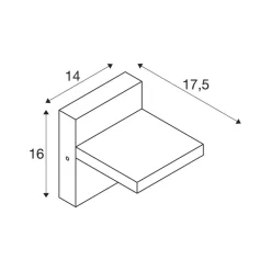SLV Væglampe Med Sensor > LED-væglampe Abridor, antracit, bredde 14 cm, sensor