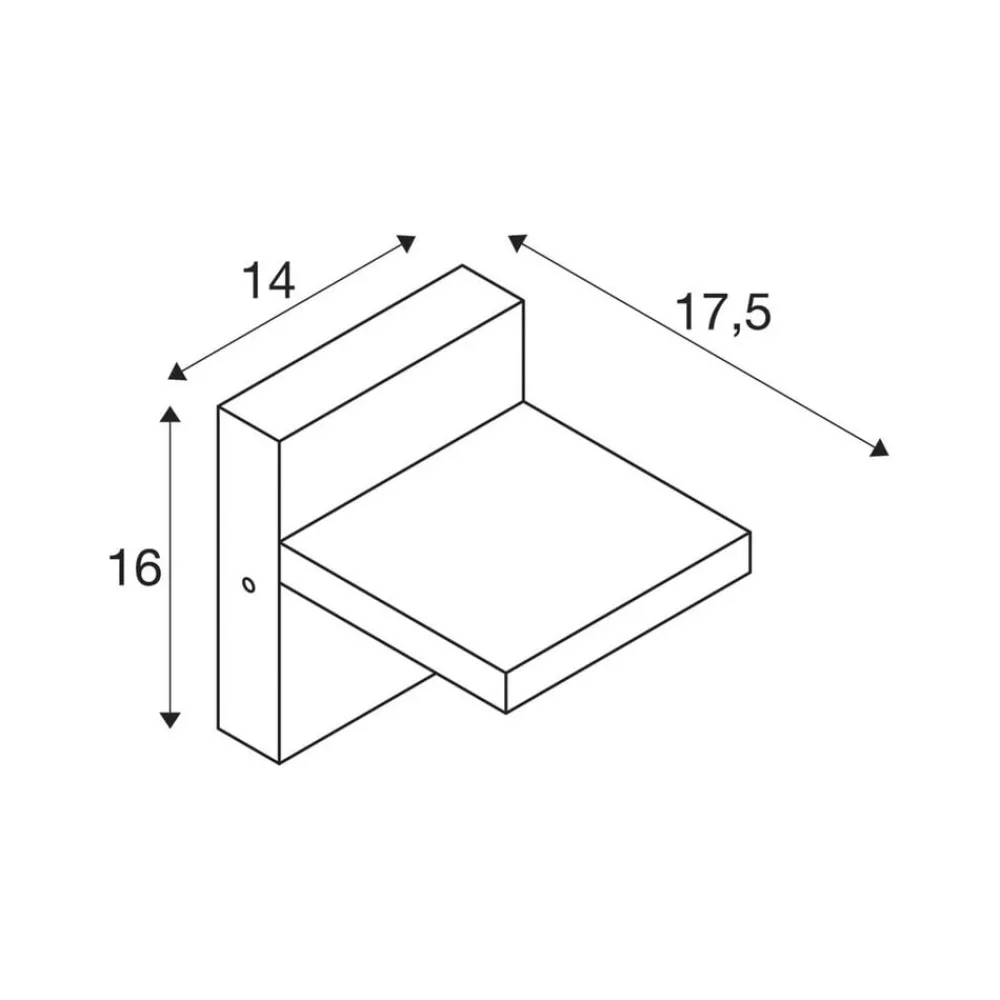 SLV Væglampe Med Sensor > LED-væglampe Abridor, antracit, bredde 14 cm, sensor