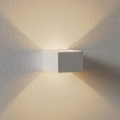 SLV Væglamper > LED-væglampe Logs In, hvid/hvid, aluminium, bredde 10 cm