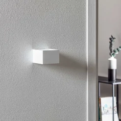 SLV Væglamper > LED-væglampe Logs In, hvid/hvid, aluminium, bredde 10 cm
