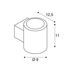 Væglamper ^ SLV LED-væglampe Oculus, Ø 9 cm, dæmpbar til varmt lys, metal