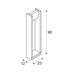 Gadebelysning ^ SLV Quad Pole LED-vejlampe, antracit, aluminium, højde 90 cm