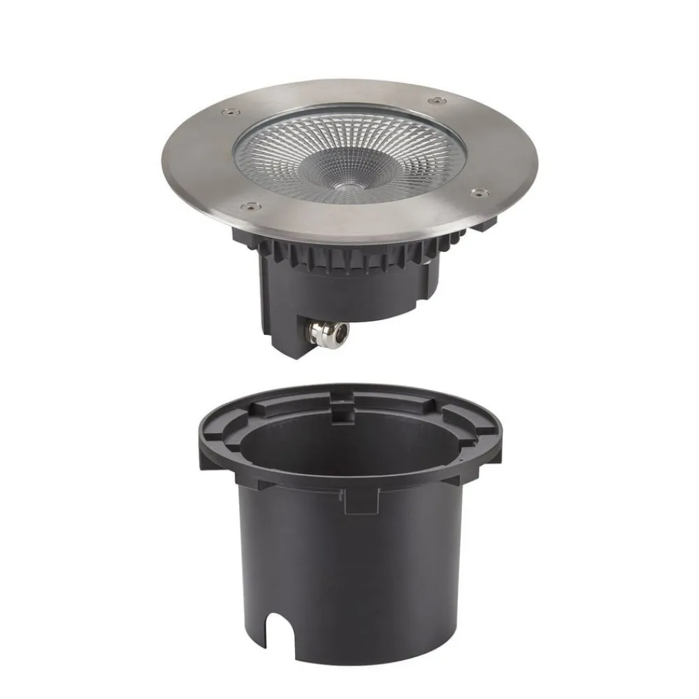 Nedgravet Udebelysning ^ SLV Rocci 200 LED indbygget gulvlampe rund Ø 20cm