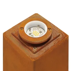 Sokkellamper ^ SLV Rusty firkantet LED-sokkel lys rustbrun