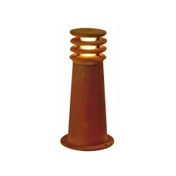 Sokkellamper ^ SLV Rusty 40 sokkellampe, rustfarvet, stål, højde 40 cm
