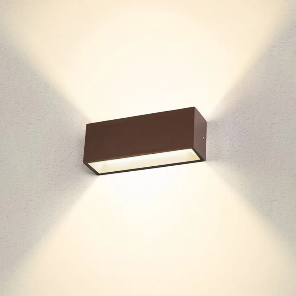 SLV Væglamper > Sitra LED udendørs væglampe op/ned 30cm rust