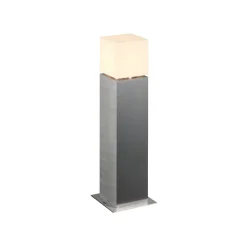Sokkellamper ^ SLV sokkellampe Square Pole, højde 60 cm, grå, stål