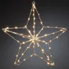 Julepynt|Julestjerner ^ Konstsmide Christmas Sølvstjerne LED-dekorationslampe 37x36 cm