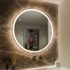 SLV Møbel Og Interiør > Trukko LED-vægspejl IP44 CCT sort Ø 80cm