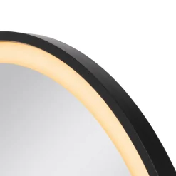 SLV Møbel Og Interiør > Trukko LED-vægspejl IP44 CCT sort Ø 80cm