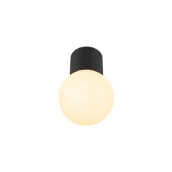 SLV Loftlamper > Varyt loftlampe til badeværelset, sort, aluminium, Ø 12 cm