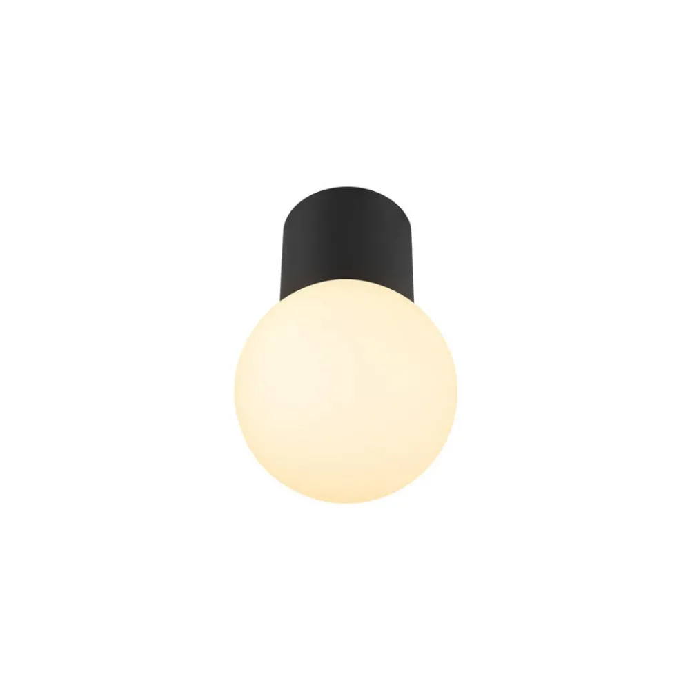 SLV Loftlamper > Varyt loftlampe til badeværelset, sort, aluminium, Ø 12 cm