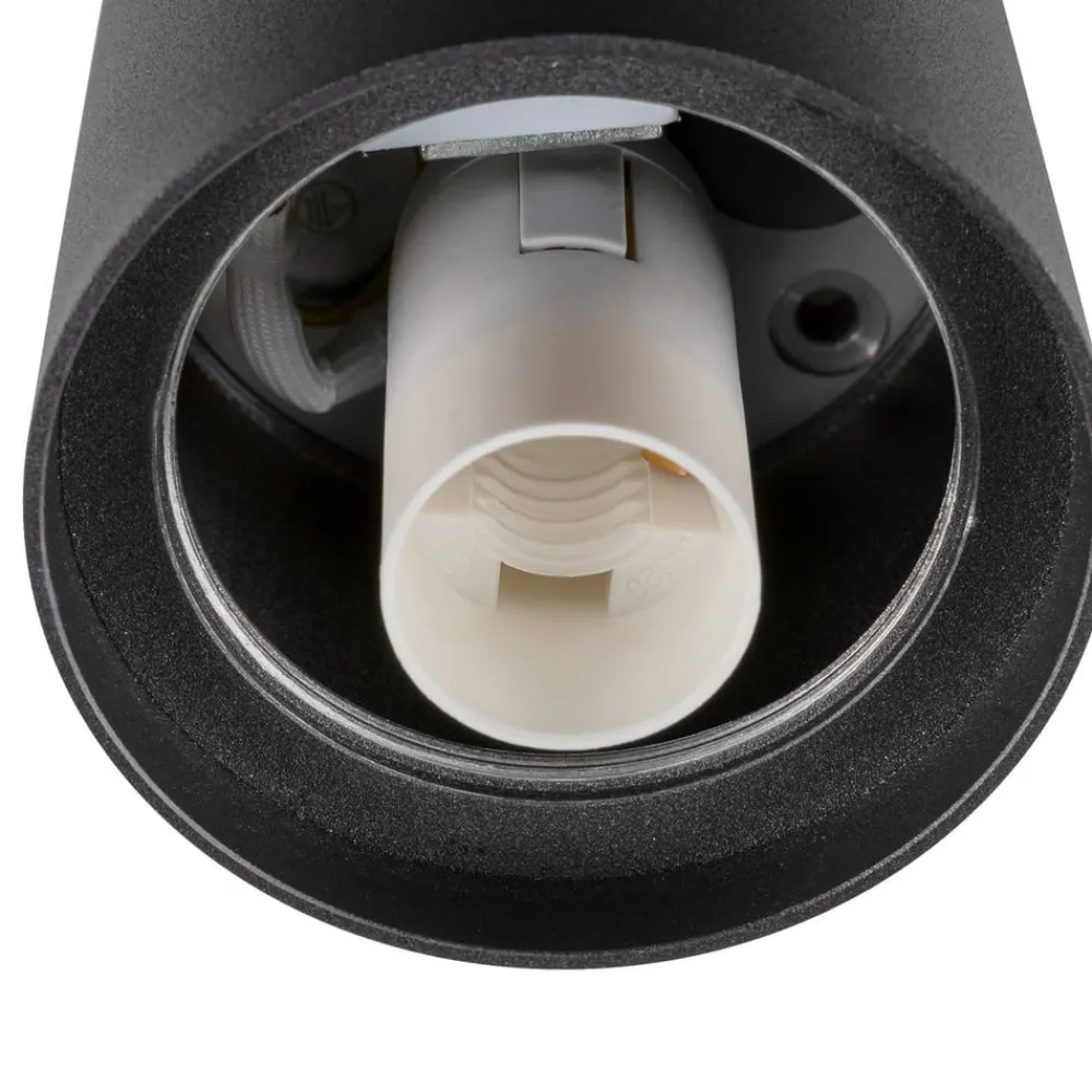 SLV Loftlamper > Varyt loftlampe til badeværelset, sort, aluminium, Ø 12 cm