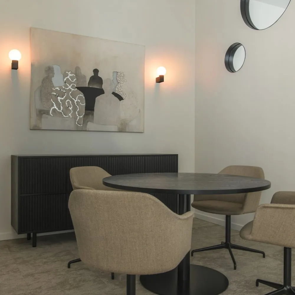 Væg- Og Spejllamper ^ SLV Varyt væglampe til badeværelset, sort, aluminium, bredde 12 cm