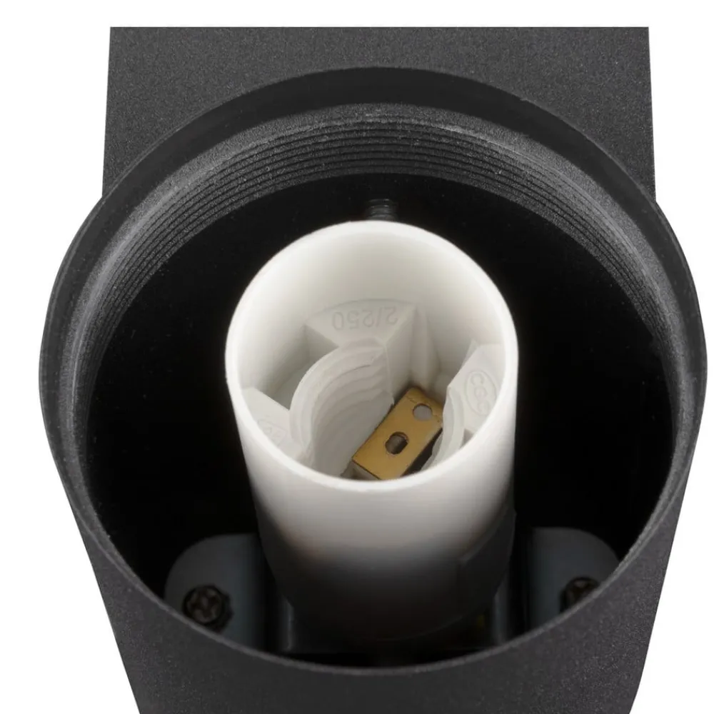 Væg- Og Spejllamper ^ SLV Varyt væglampe til badeværelset, sort, aluminium, bredde 12 cm