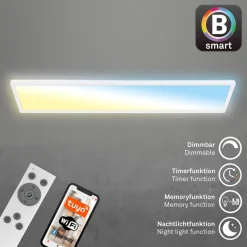Briloner Arbejdsrum/Kontor > Smart LED loftlampe Tava, 98x20 cm, CCT, dæmpbar