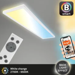 Briloner Arbejdsrum/Kontor > Smart LED loftlampe Tava, 98x20 cm, CCT, dæmpbar