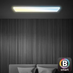 Briloner Arbejdsrum/Kontor > Smart LED loftlampe Tava, 98x20 cm, CCT, dæmpbar