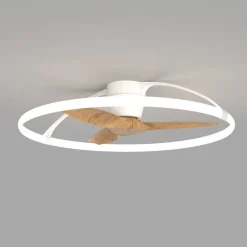 Mantra Iluminación Loftventilatorer > Smart LED-loftventilator Nepal, hvid/bøg, DC, støjsvag