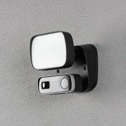 Væglampe Med Sensor|Udendørs Spot ^ Konstsmide Smartlight 7867-750 LED-kameralampe WiFi 1.000lm
