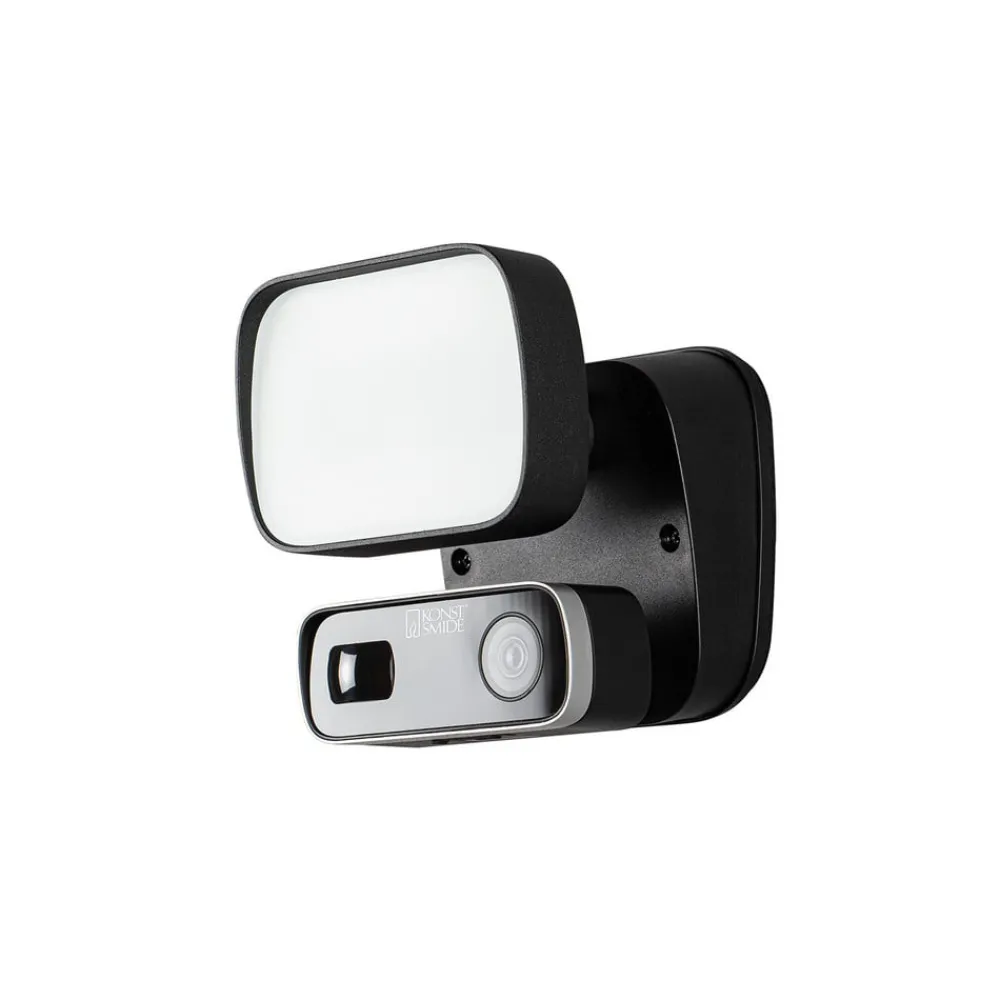 Væglampe Med Sensor|Udendørs Spot ^ Konstsmide Smartlight 7867-750 LED-kameralampe WiFi 1.000lm