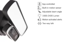 Væglampe Med Sensor|Udendørs Spot ^ Konstsmide Smartlight 7867-750 LED-kameralampe WiFi 1.000lm