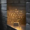 Konstsmide Christmas Julepynt > 5 små ringe LED-dekorationslampe, med træfod