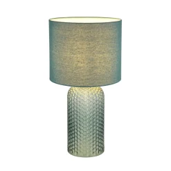 Globo Bordlamper > Sofia bordlampe, lysegrøn, højde 50 cm, stof/glas