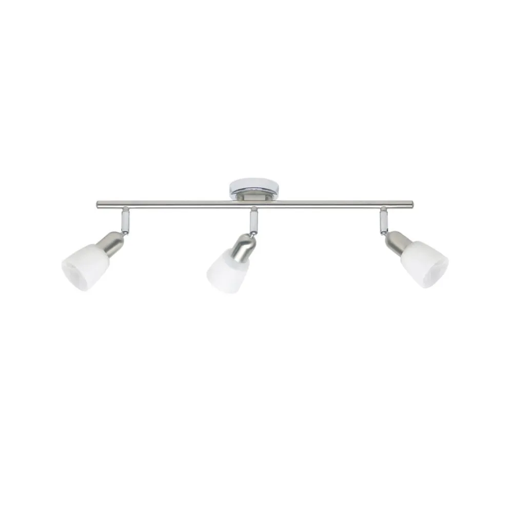 Brilliant Loftlamper|Loftlamper > Sofia loftspot, jern/krom/hvid, længde 57 cm, 3-lys.