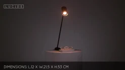 Arbejdsrum/Kontor|Bordlamper ^ Lucide Sofistikeret skrivebordslampe Hester, sort